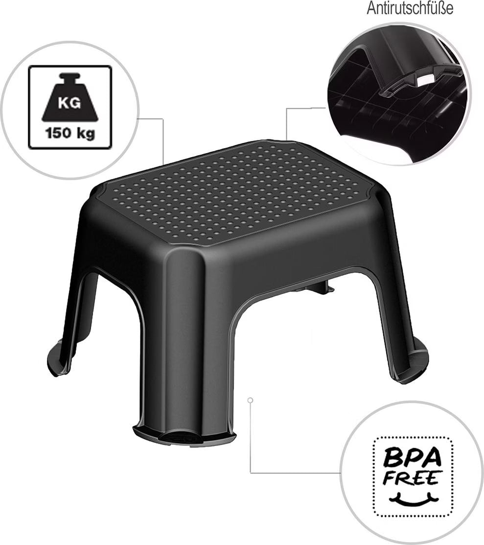 Escabeau Basic de Rotho NOIR