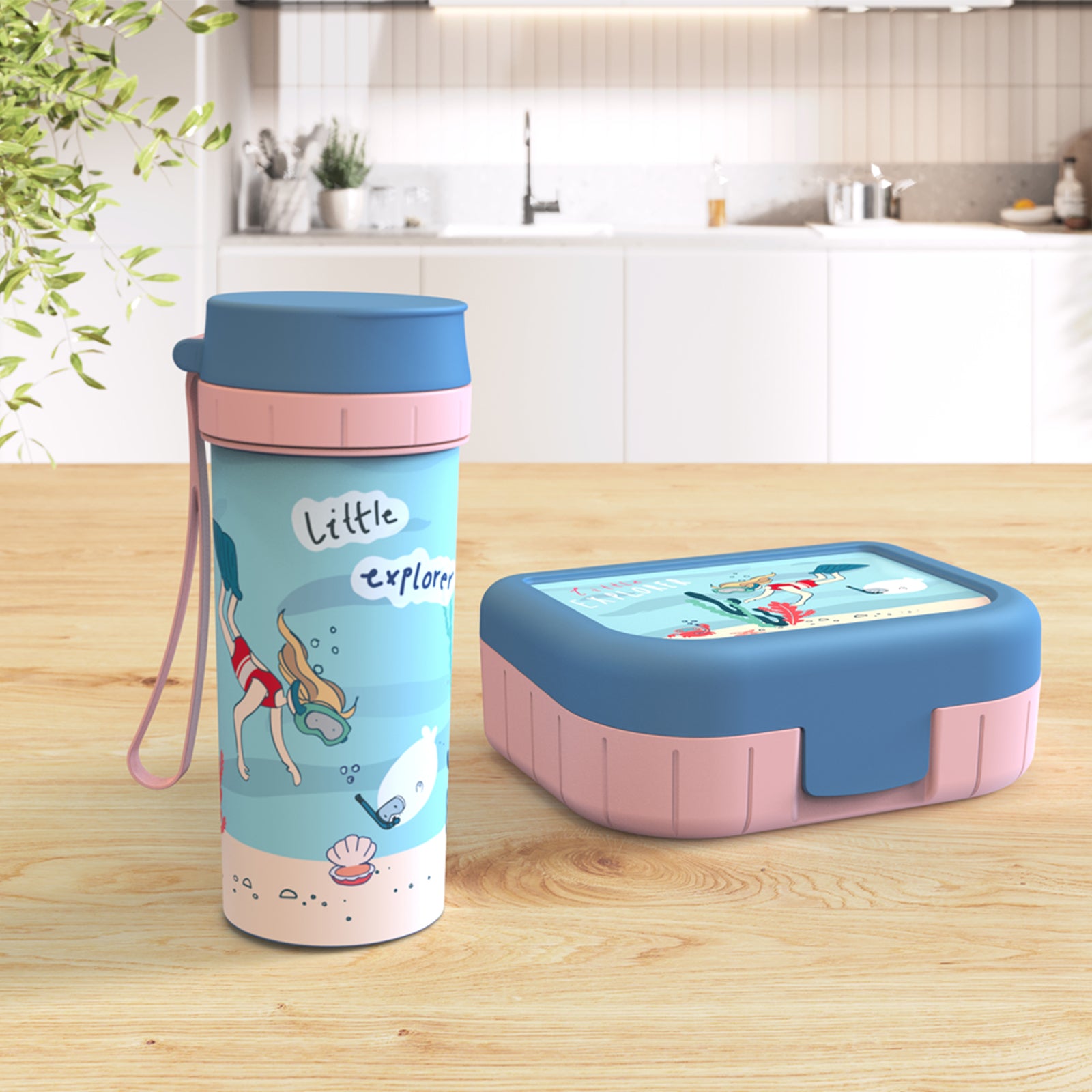 Boîtes à goûter 1 l MEMORY KIDS PINK + IMAGE