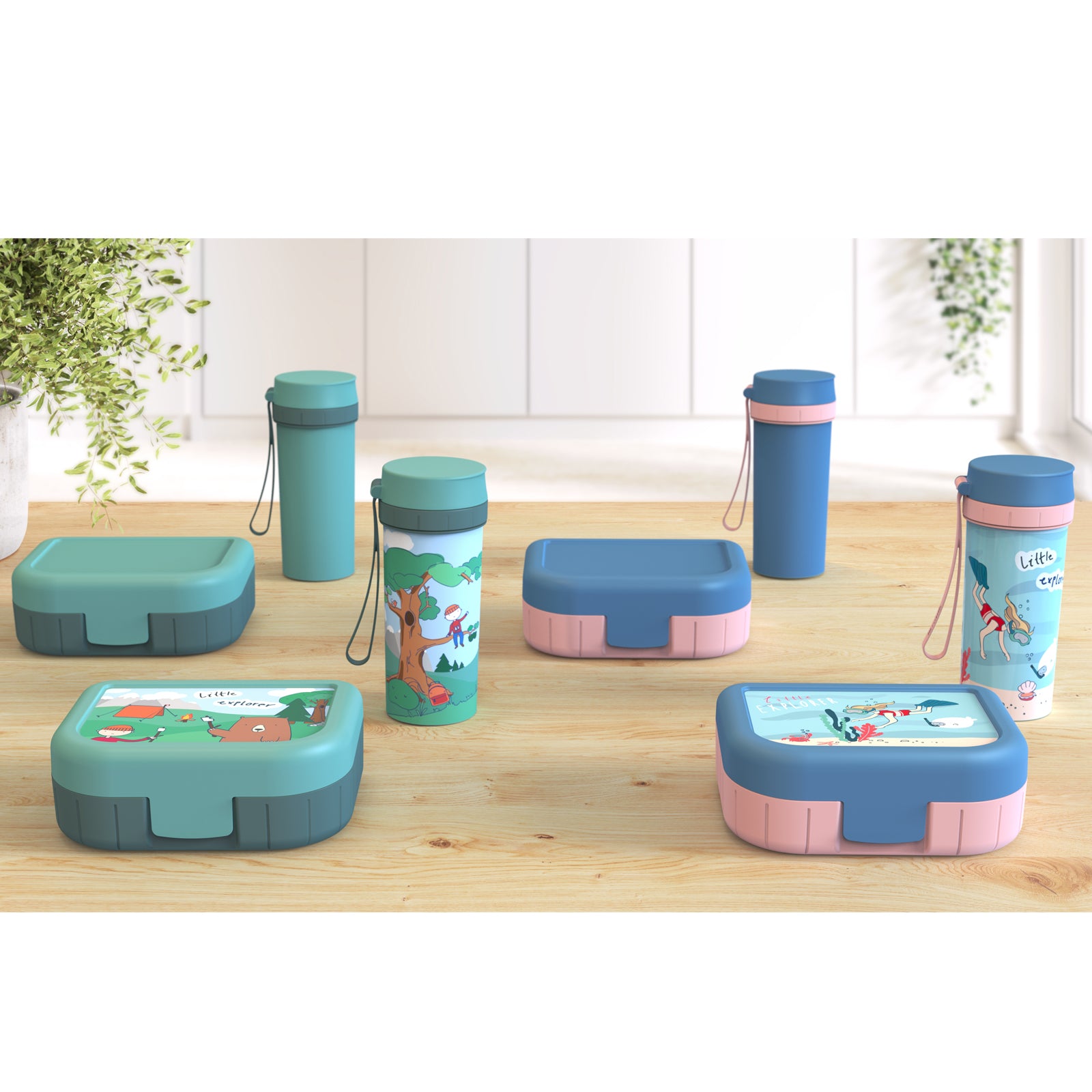 Boîtes à goûter 1 l MEMORY KIDS VERT