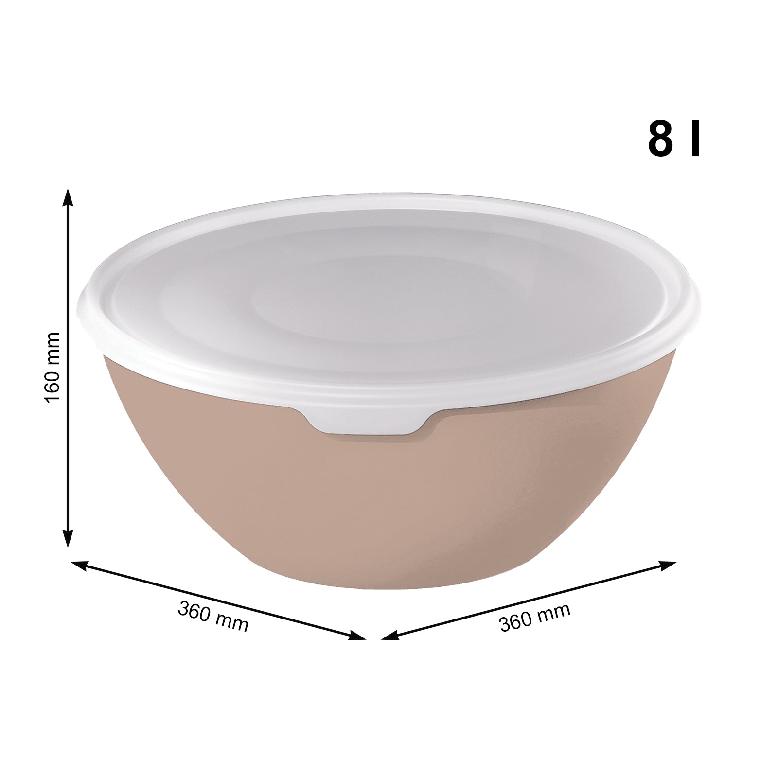 Bol avec couvercle 8 l CARUBA