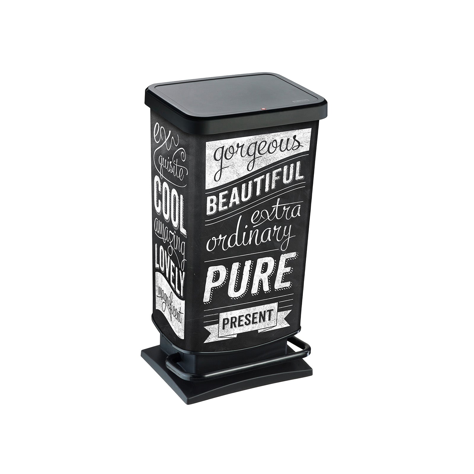 PASO 40L MOTIF NOIR DESIGN CARRE