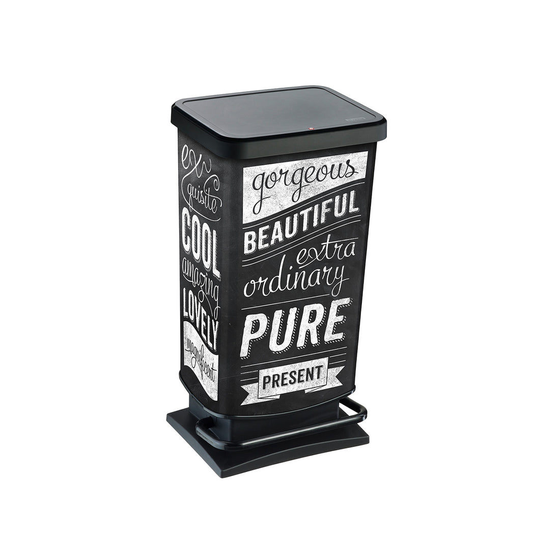 PASO 40L MOTIF NOIR DESIGN CARRE