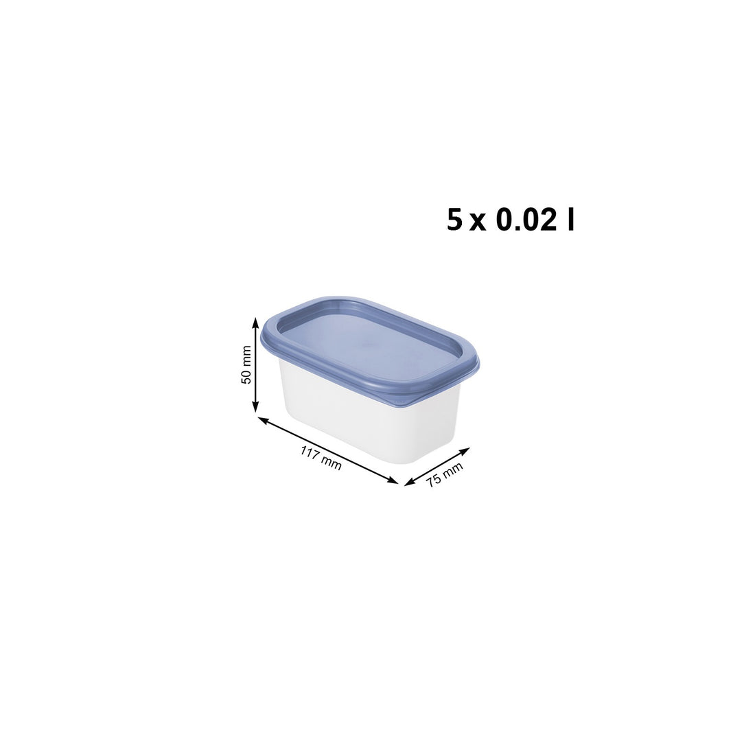 Set de boîtes de congélation 5 x 0,2L