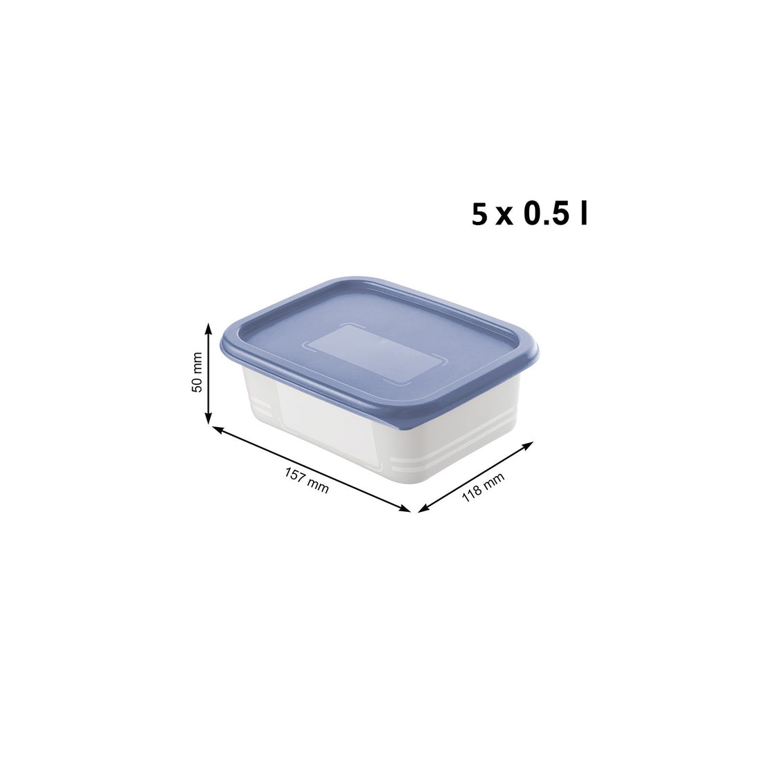 Set de boîtes de congélation 5 x 0,5L