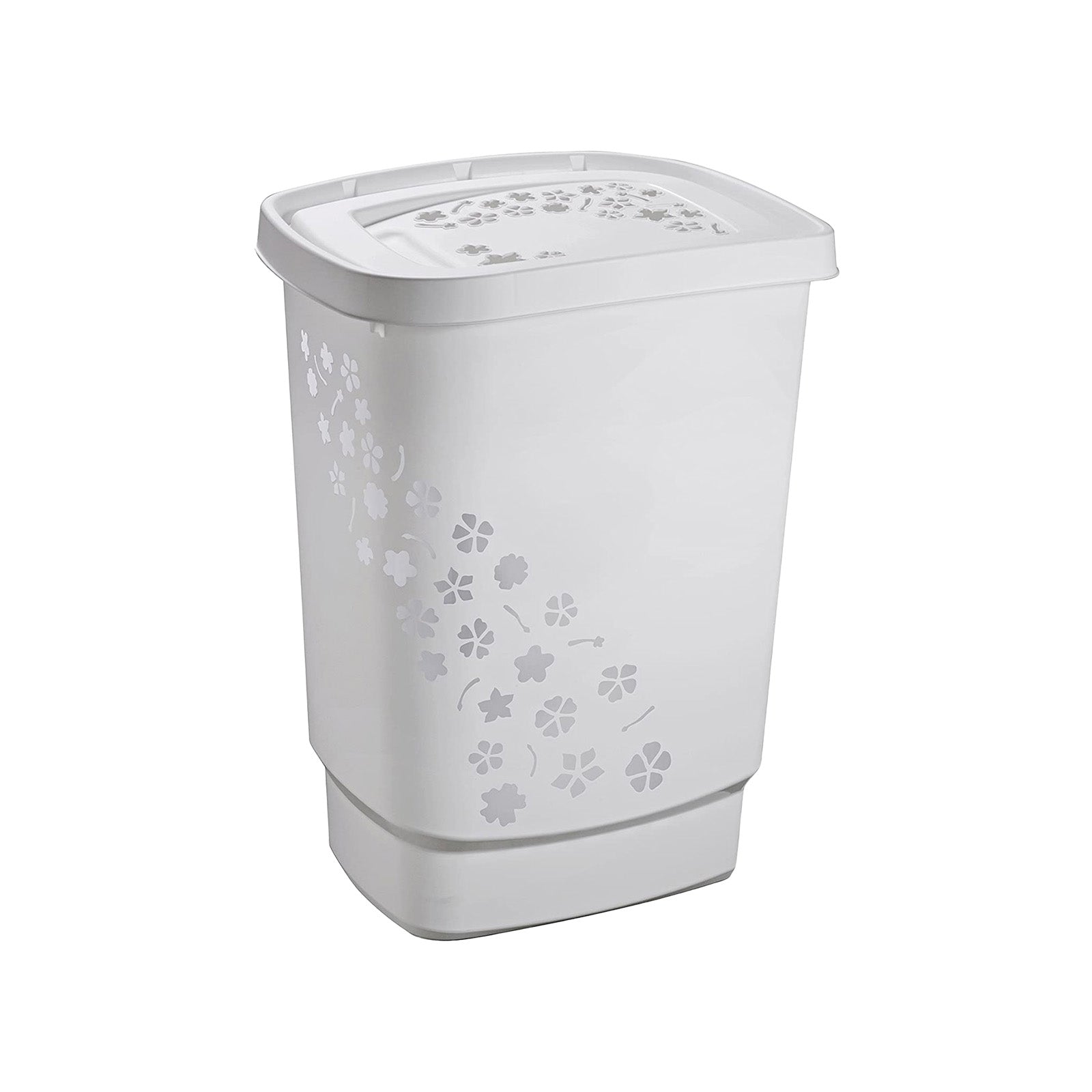 Panier à linge 55 l FLEURS BLANC