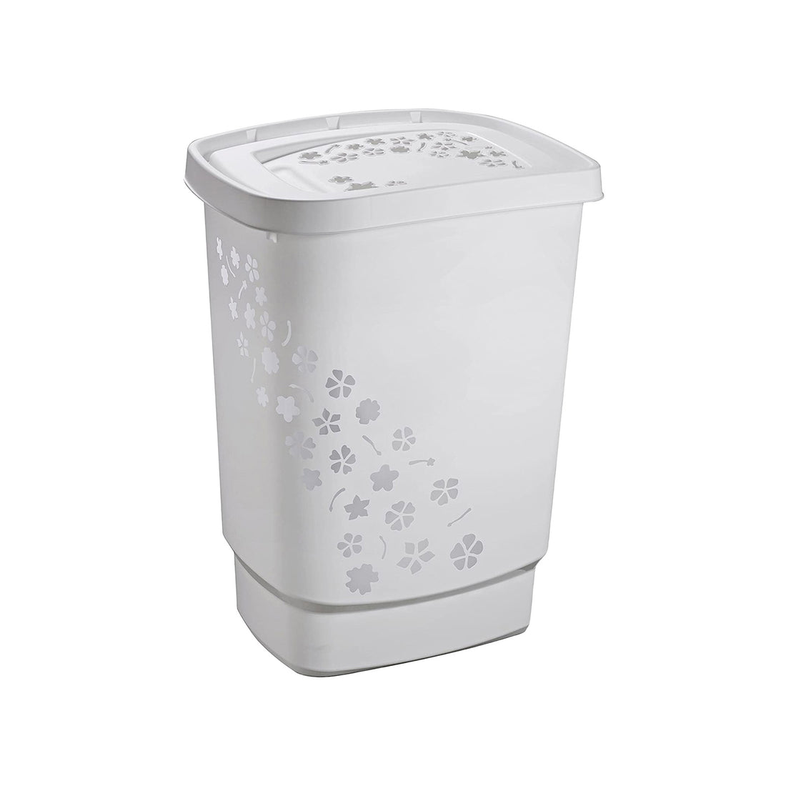 Panier à linge 55 l FLEURS BLANC