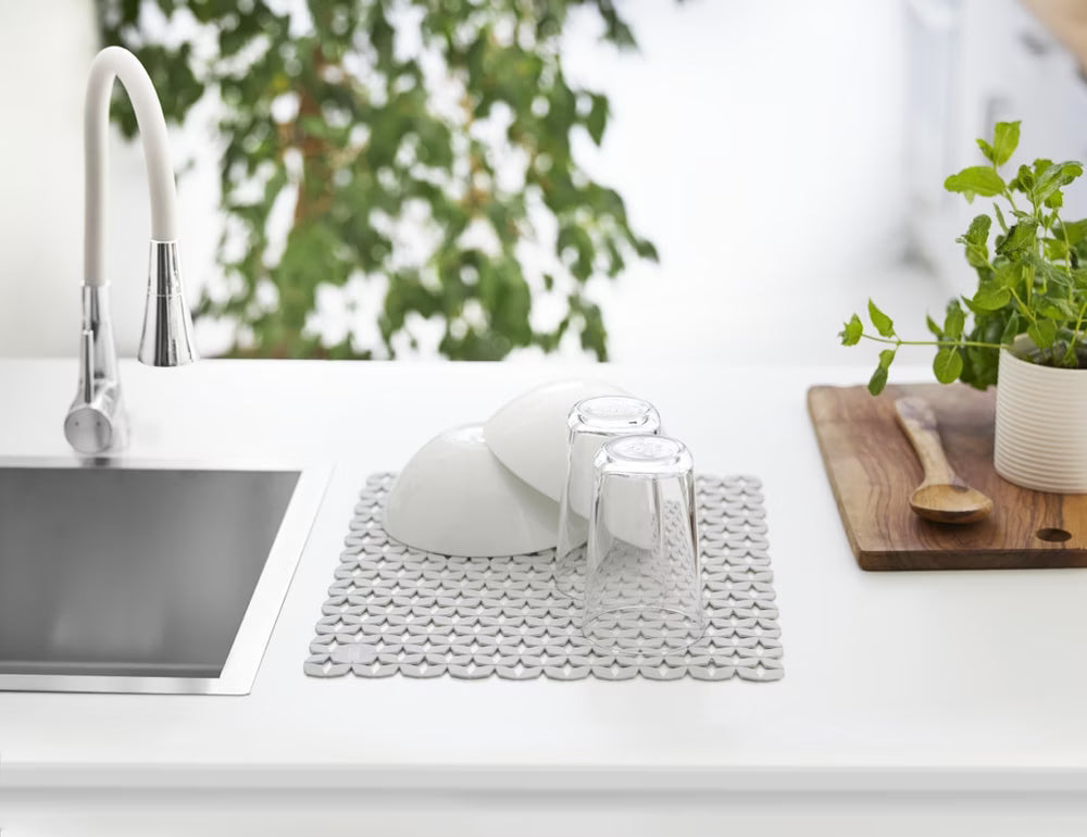 Tapis d'évier Rotho Space Wonder 40x33,3x0,4cm Gris clair