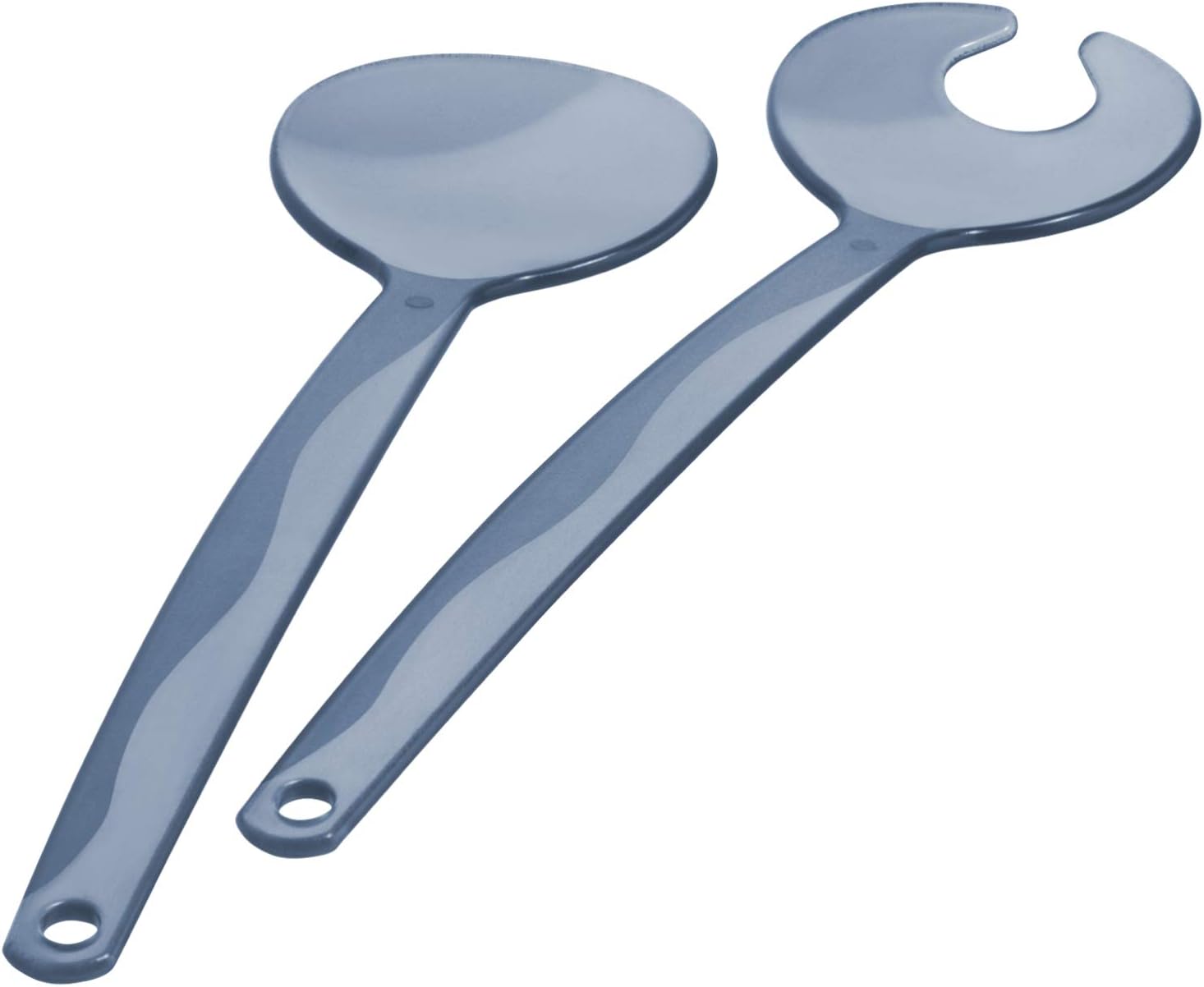 Couverts à salade Rotho Onda, en plastique (PP) sans BPA, bleu, (30,5 x 8,0 x 1,0 cm)