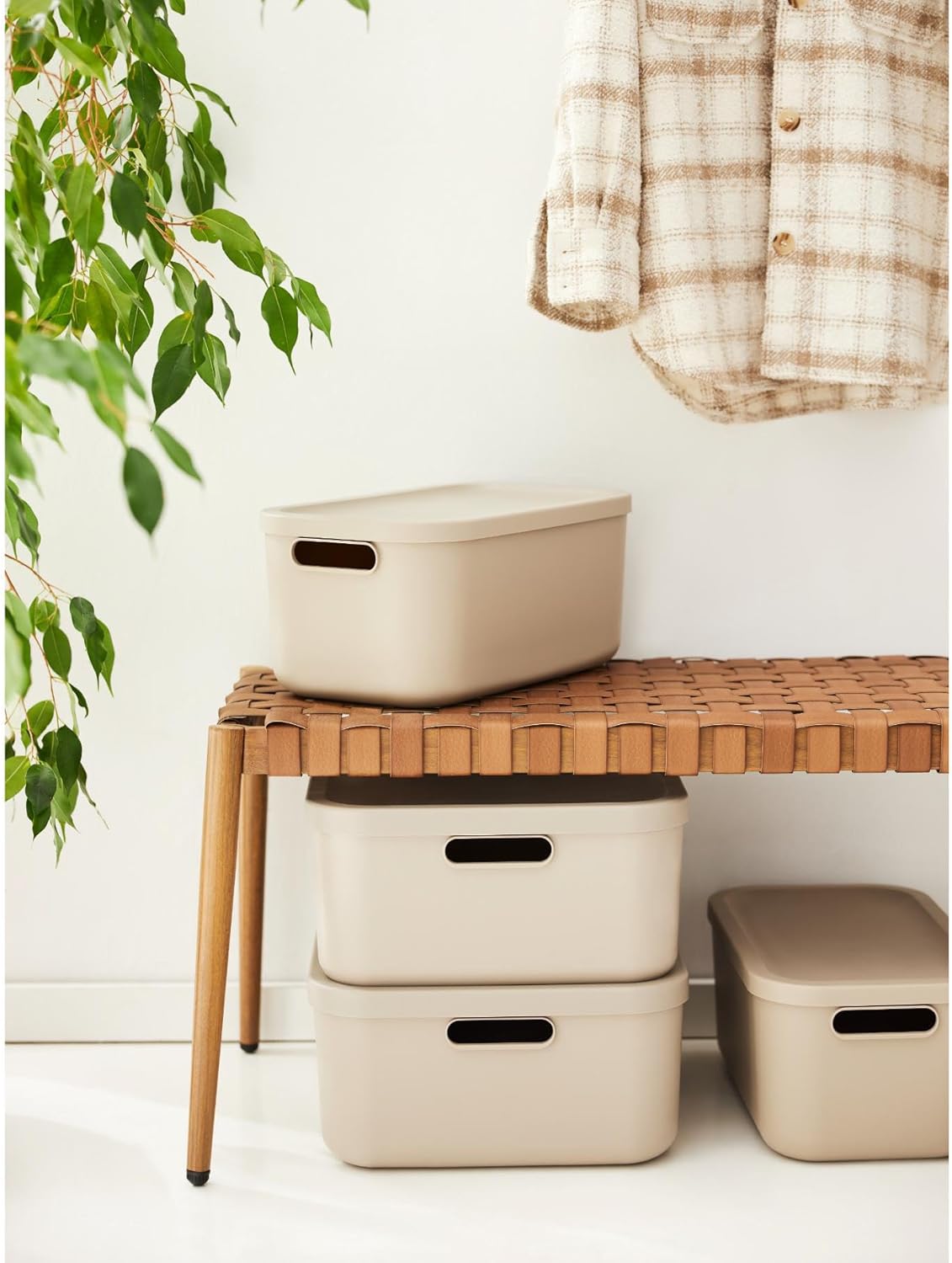 Boîte Rotho avec couvercle, 395 x 355 x 177 mm, blanche, 39 x 35 x 17 cm