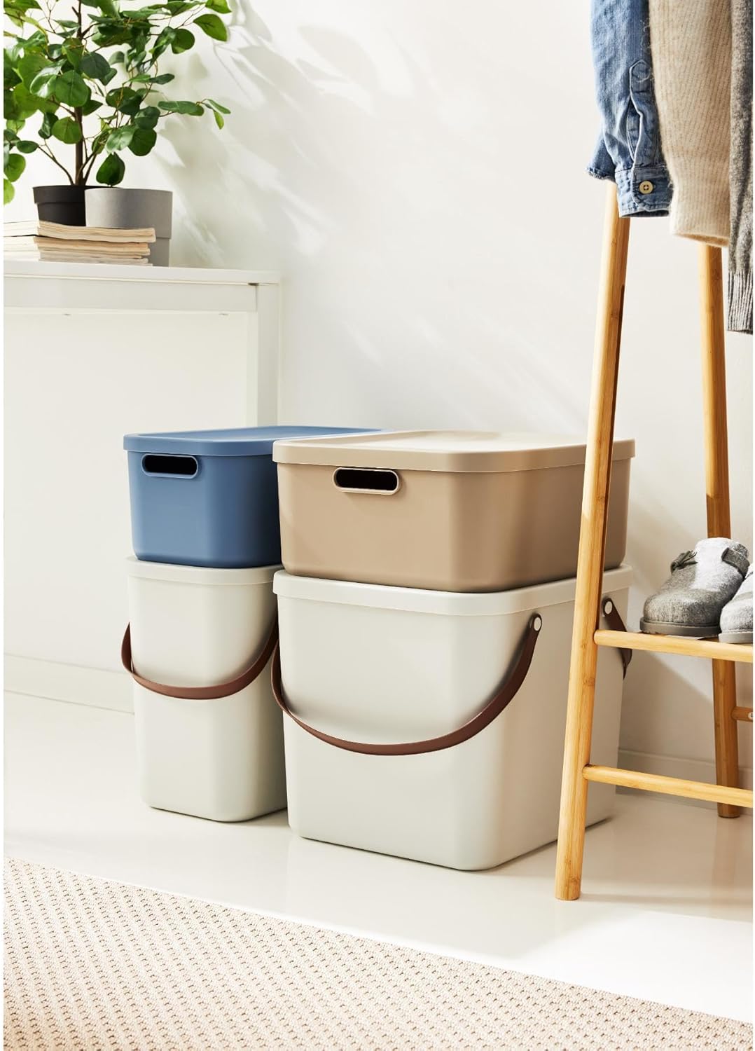 Boîte Rotho avec couvercle, 395 x 355 x 177 mm, blanche, 39 x 35 x 17 cm