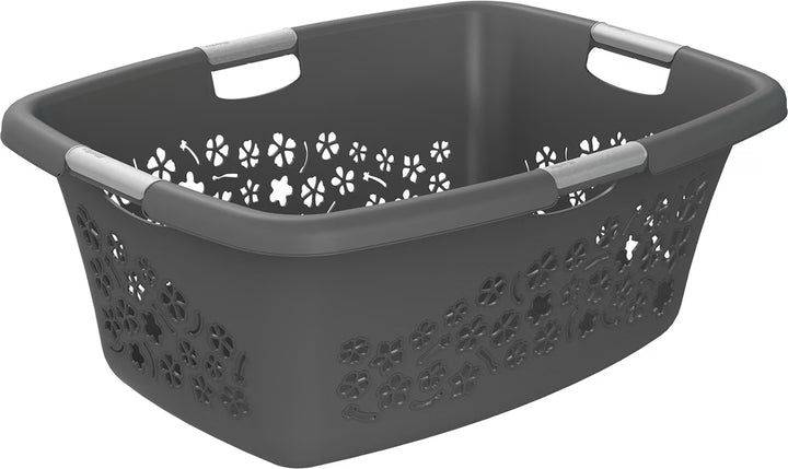Paniers à linge ROTHO FLOWERS 50L NOIR