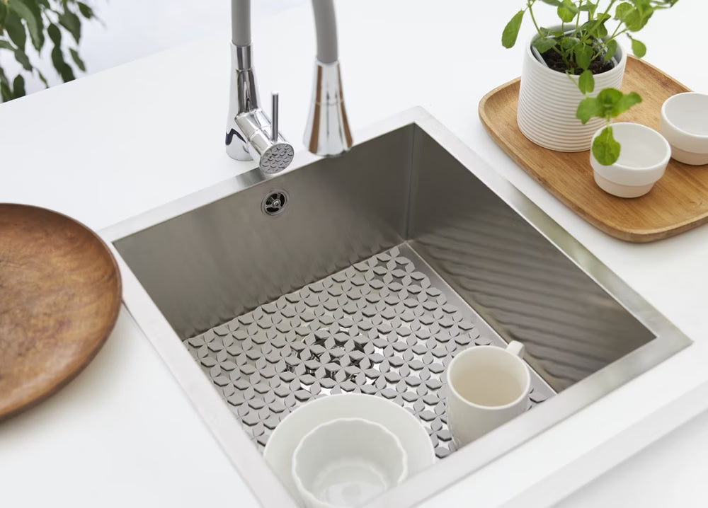 Tapis d'évier Rotho Space Wonder 40x33,3x0,4cm Gris clair