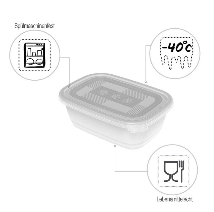 5 boîtes de congélation FREEZE de 0,5L